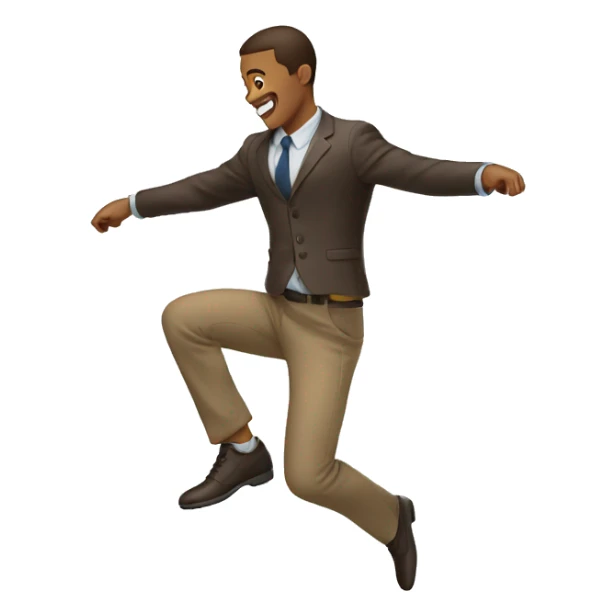 man jumping in the air and clicking his heels together sticker