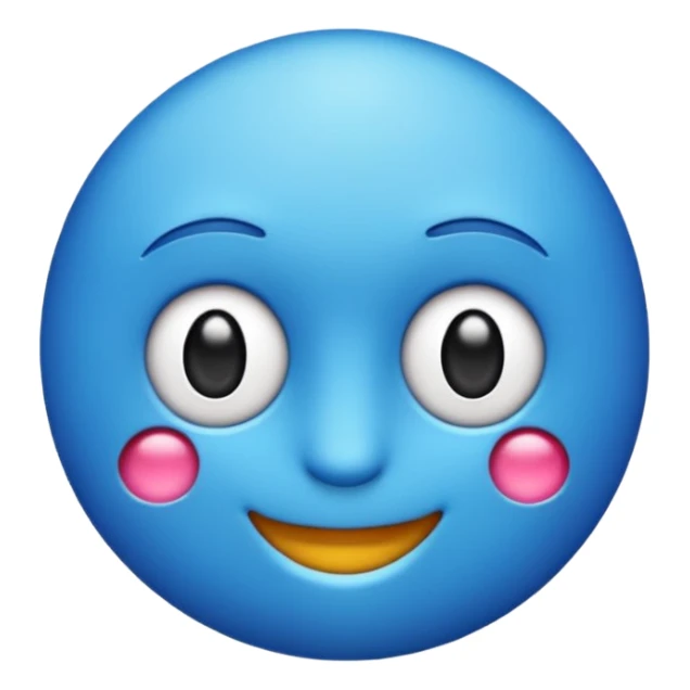 O emoji azul com o selo verificado dentro sticker
