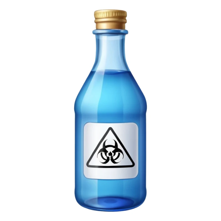 TRANSPARENT BOTTLE CAN SEE LIQUID INSIDE AND HAS"NON-TOXIC" AND "NON-HAZARDOUS" SIGN sticker
