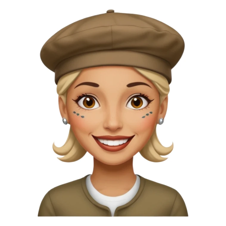 woman with tattooed faces wearing berets sticker