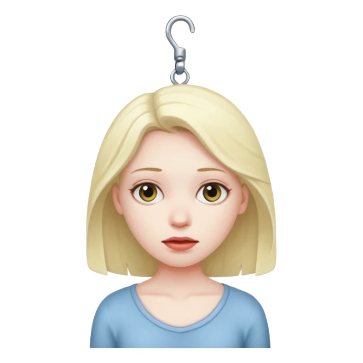 a girl about to hang herself  sticker
