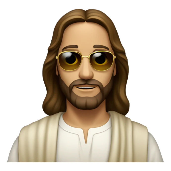 jesus wearing a juliet sunglasses  sticker