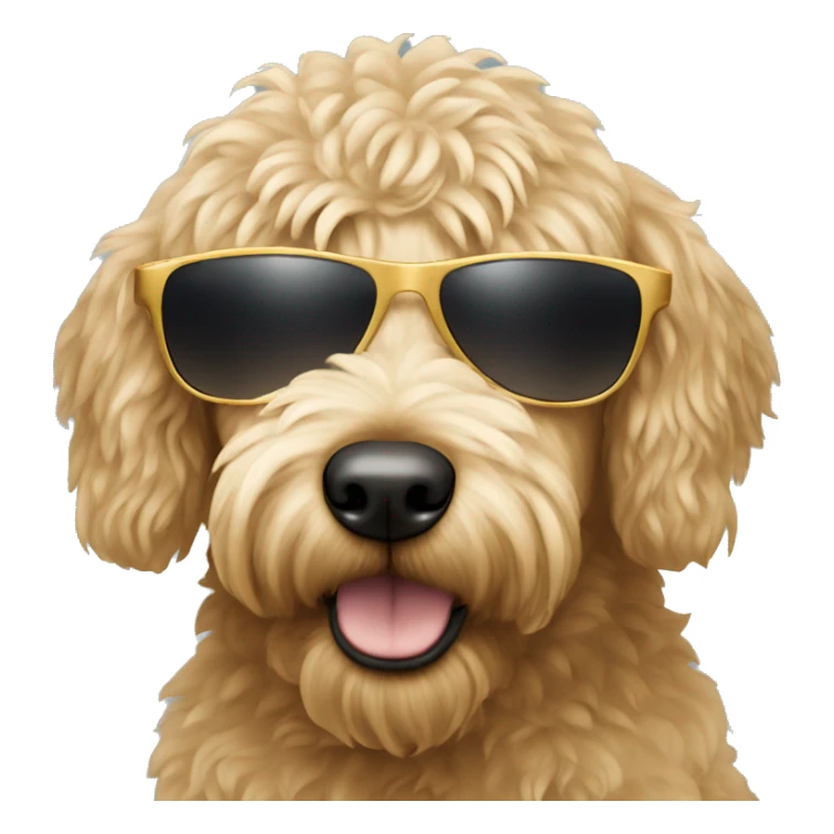 Golden doodle with sunglasses  sticker