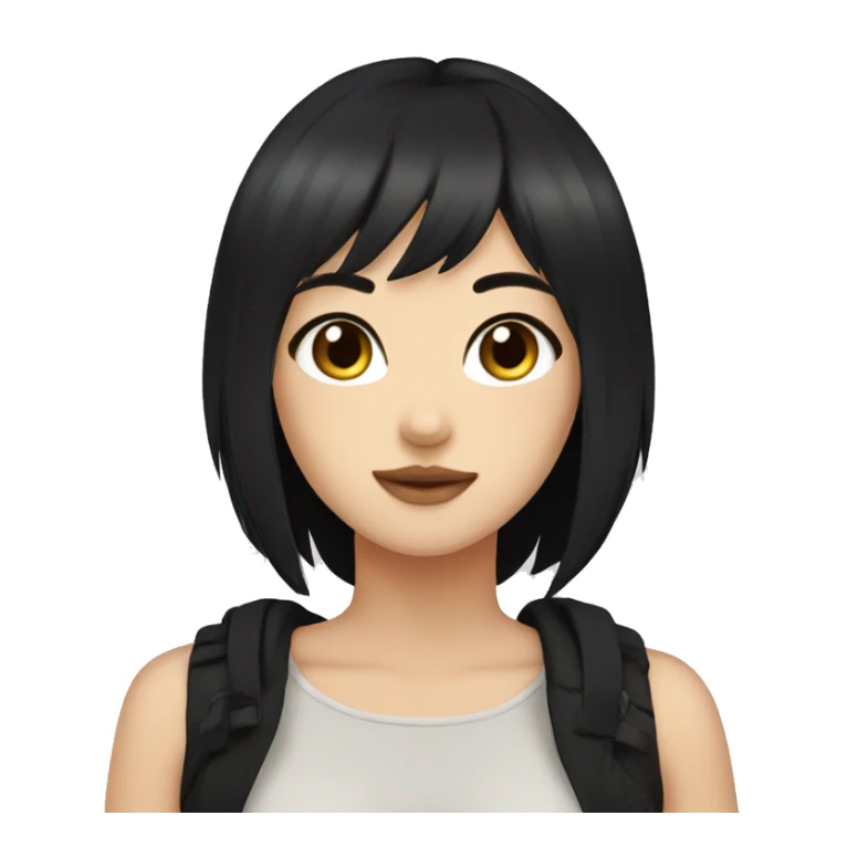 Neko Femboy, black hair sticker