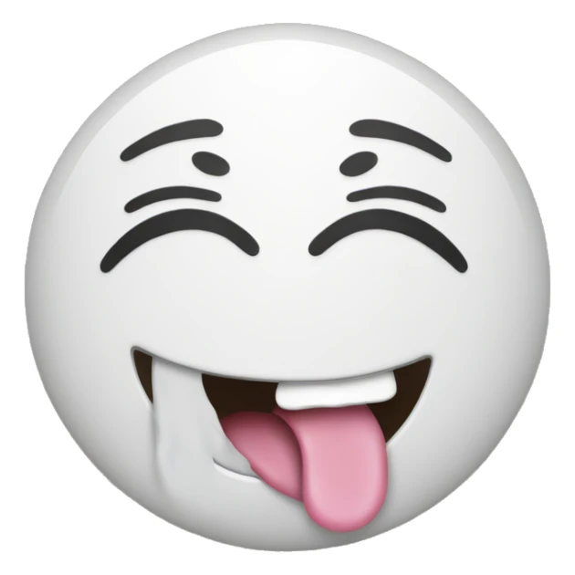 crying emoji with peace sign sticking tongue out to the side  sticker