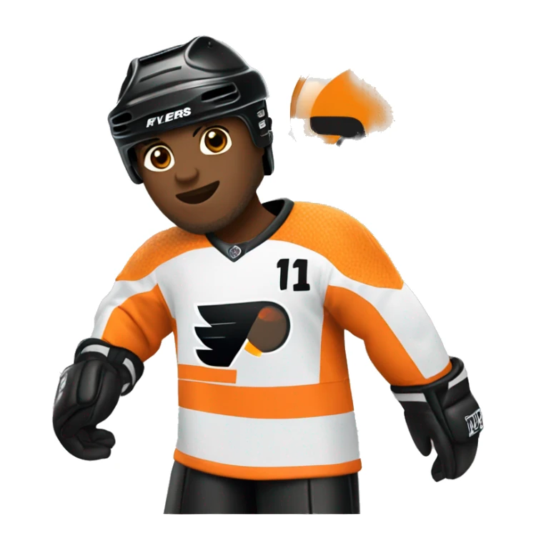 hockey player philadelphia flyers uniform sticker