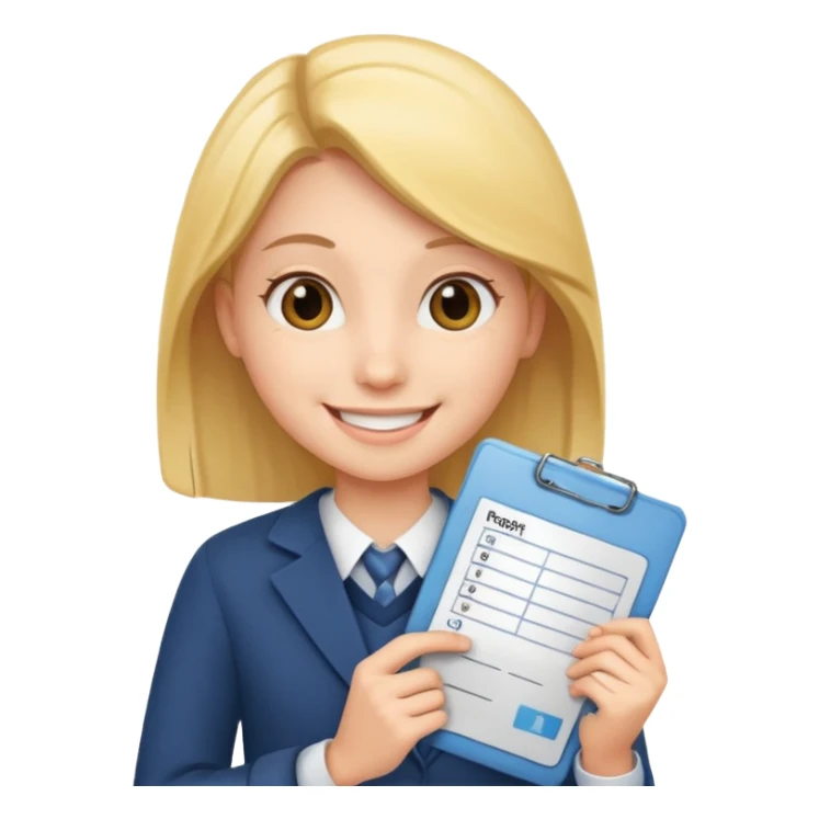 schüler mit zeugnis in der hand, freut sich sticker