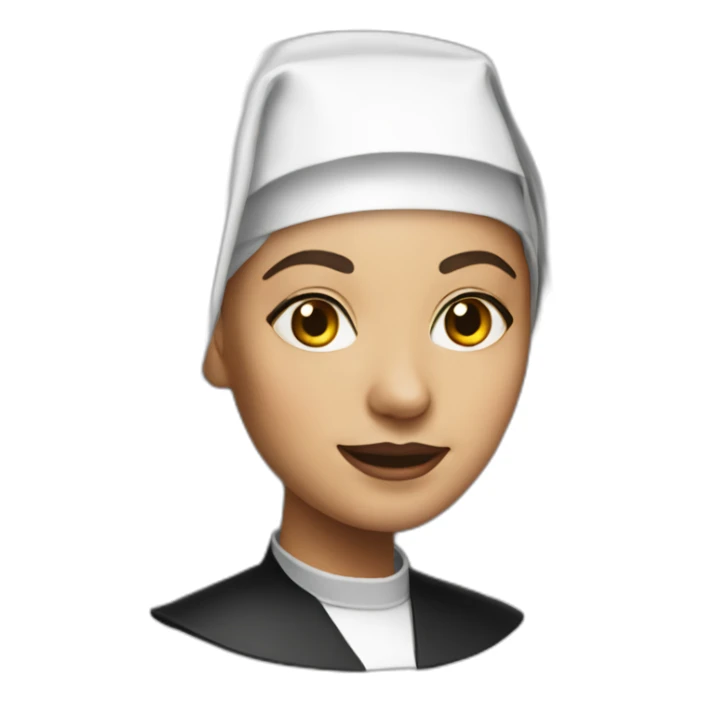 Hyper realistic nun sticker