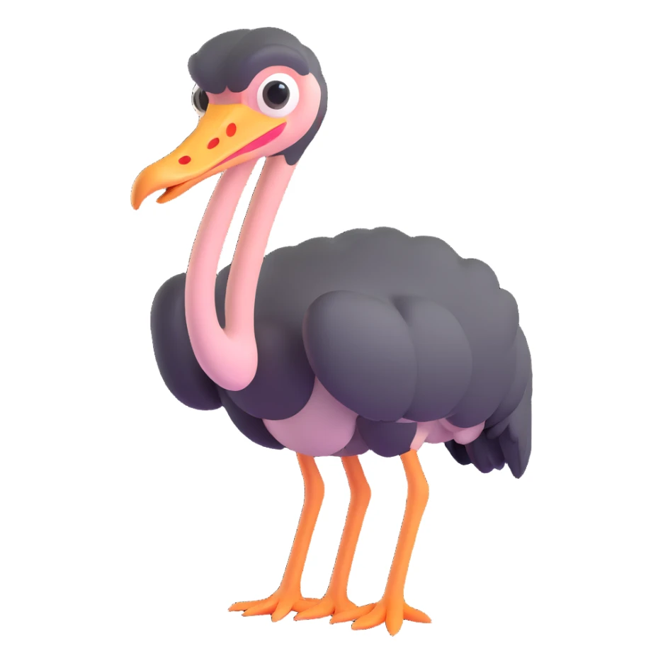 An ostrich sticker