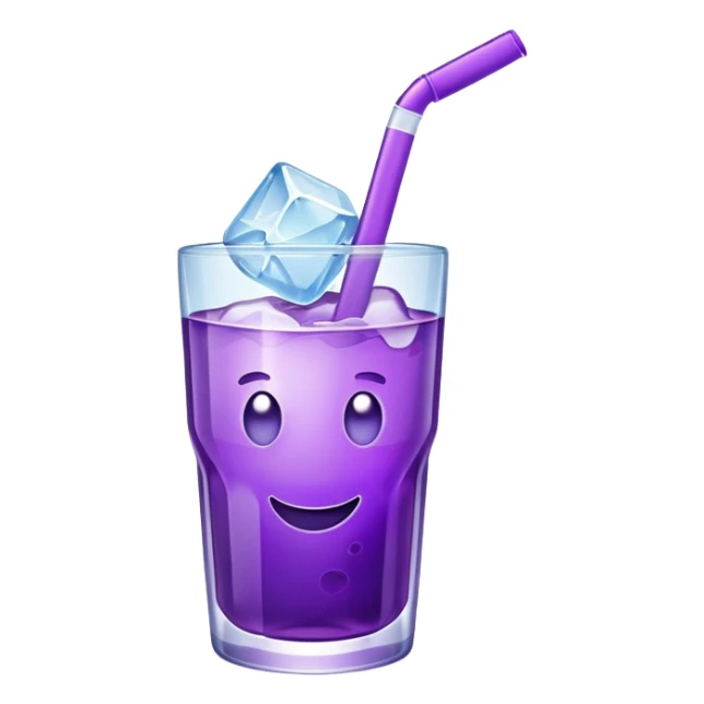 glass of grape koolaid with ice sticker