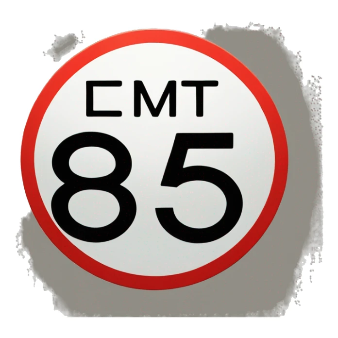 speed limit of 85km/hr sticker