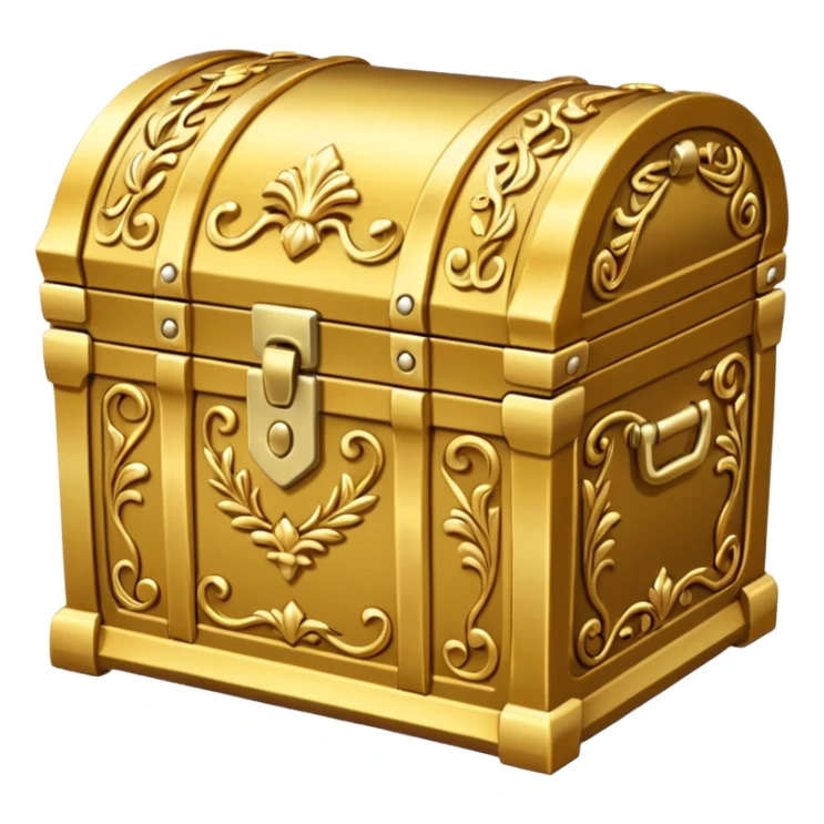 gold mealic chest  premium  sticker