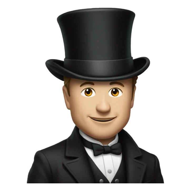 elonmusk with tophat sticker