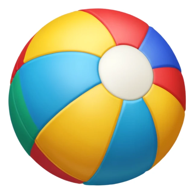 A colorful beach ball with a pattern of bright summer colors. sticker