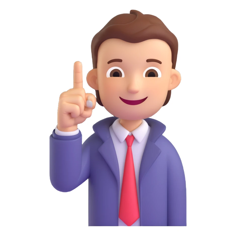 cartoon person with a finger gun to their head, smiling, simple background sticker