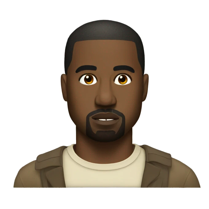 kanye west with a horse sticker