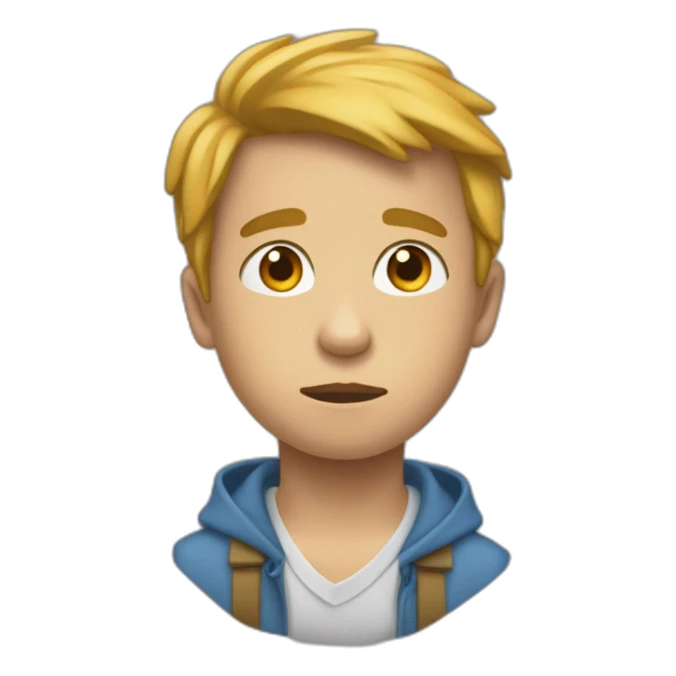 Un garçon qui pleure et qui dit même pas un vu sticker