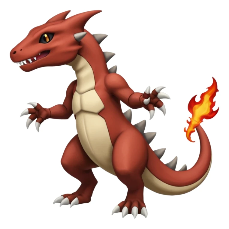 Black and magmatic Marowak-Cubone-Salandit-Charmeleon-fusion (full body) sticker