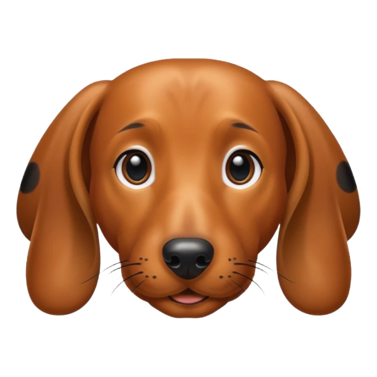 Dachshund's face (not hairy, black and brown spots) sticker
