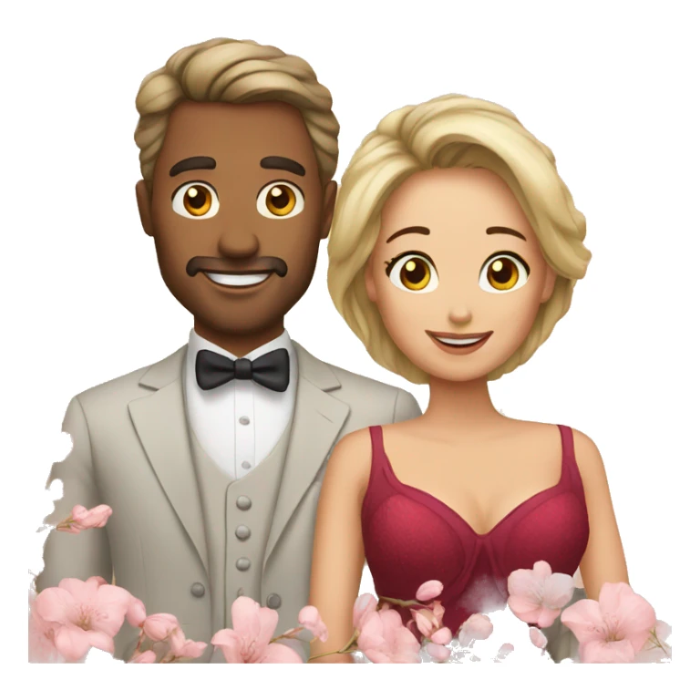 A man with their beautiful wife  sticker