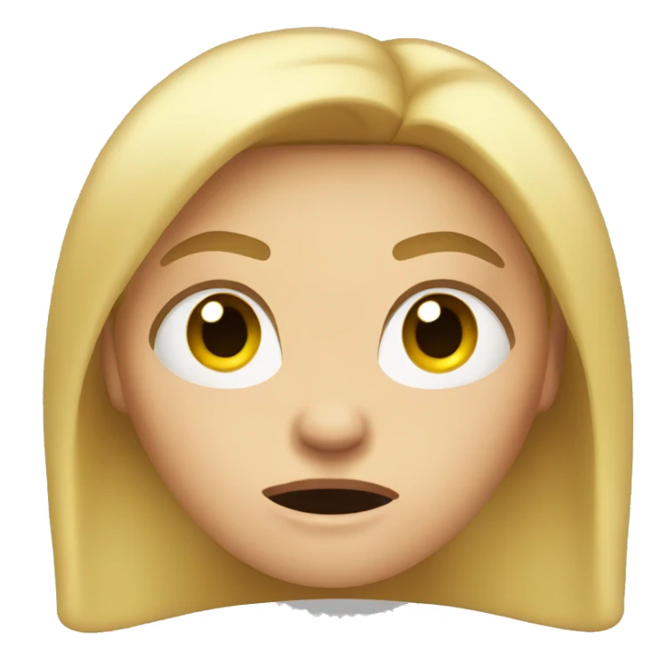 Angry Woman with blond hair sticker
