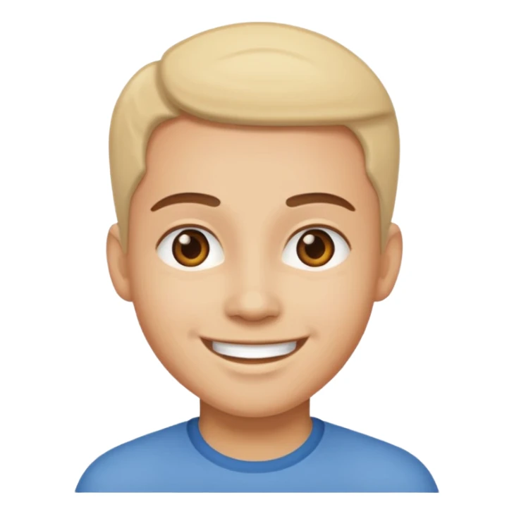 Generate a smiling emoji of this person please sticker