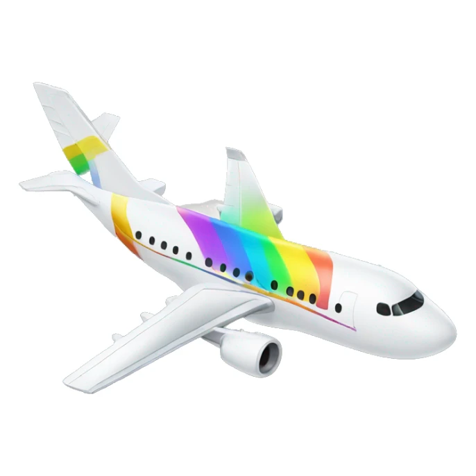 Plane with a rainbow and pot of gold sticker