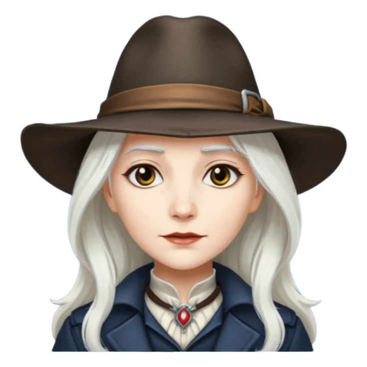 Van Helsing from Dracula with white hair sticker