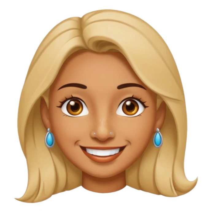 Woman with nose pin. sticker