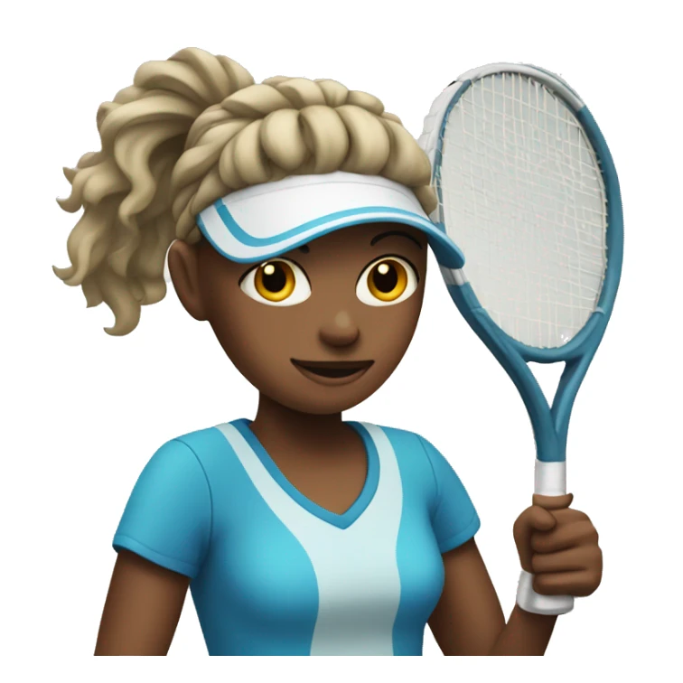 Girl playing tennis  sticker