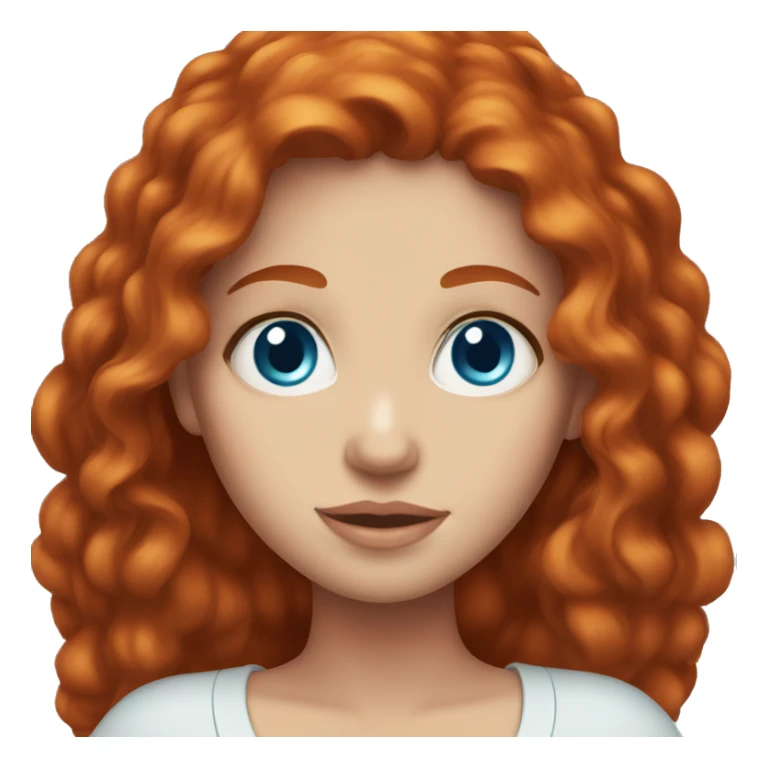 Pregnant redhead blue eyes sticker