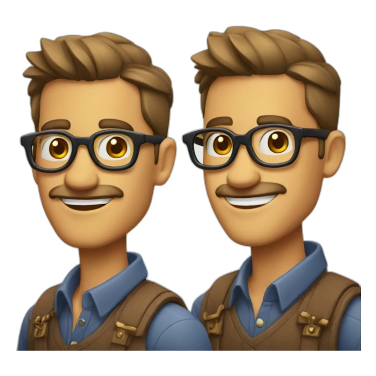 Vendedor con gafas al estilo disney sticker