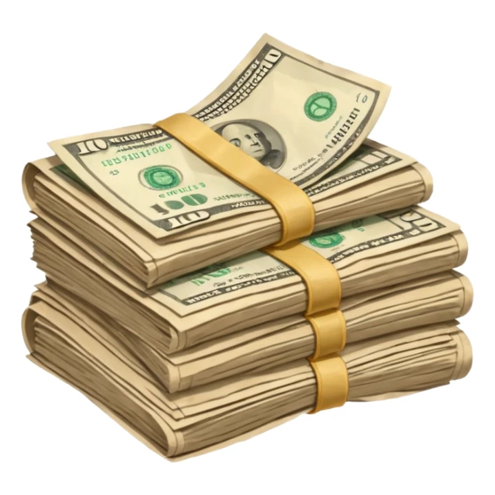 pile of bills sticker