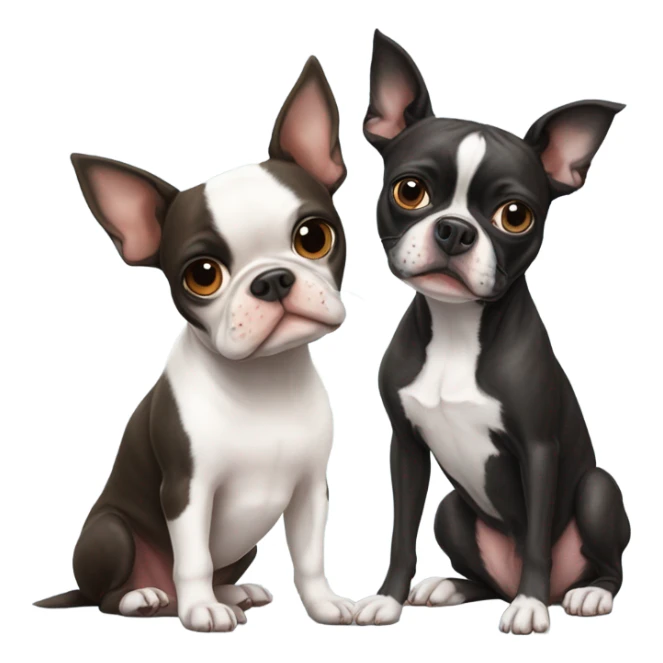 Boston terrier pitbull chihuahua  sticker