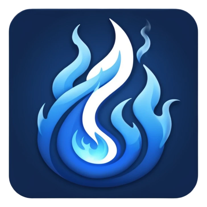 can you make me a dark blue fire emoji pls sticker