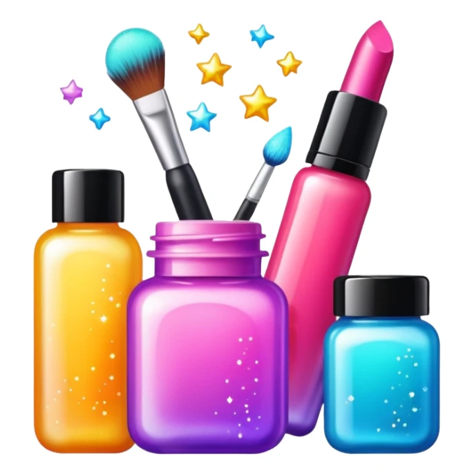 few beauty products and sparkles around sticker