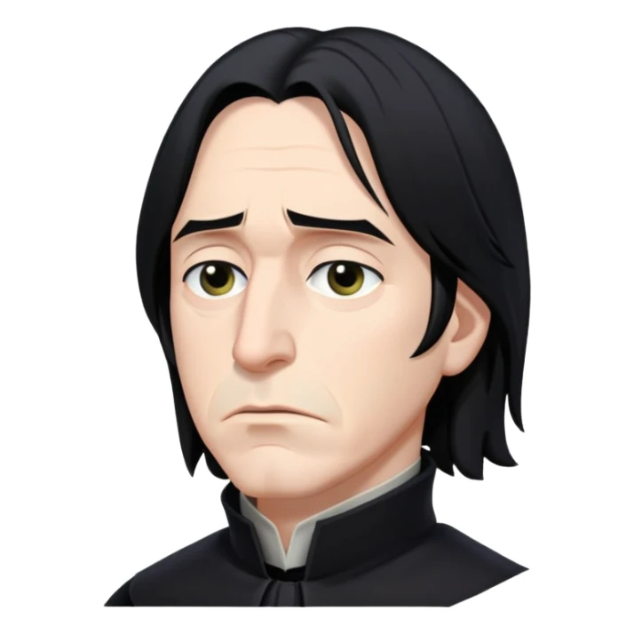 upset Snape side profile with tear and black hair sticker