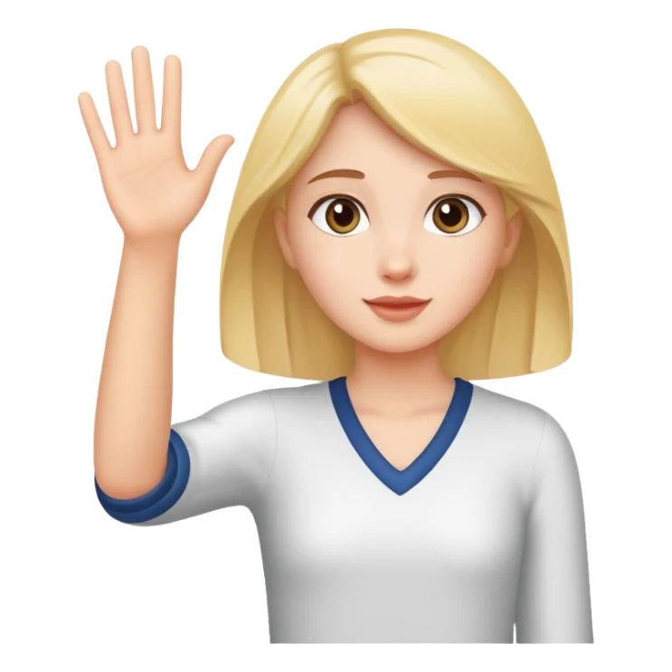 Girl waving to boy who’s really far away sticker