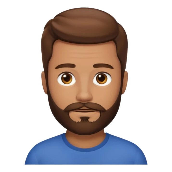 Man with beard sticker