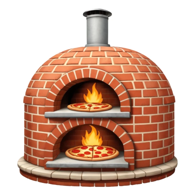 round brick oven for pizza three quarters view sticker