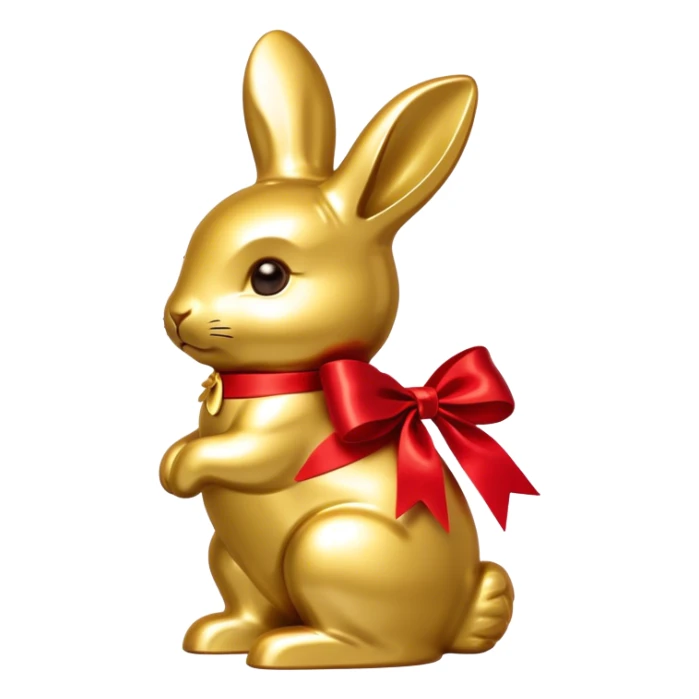 Lindt goldbunny with red ribbon sticker