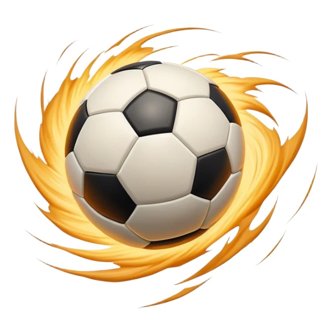 Cinematic Realistic image of an AFL ball captured mid-flight with dynamic motion blur and finely detailed rugged textures, set under dramatic stadium lighting that evokes high-energy athleticism sticker