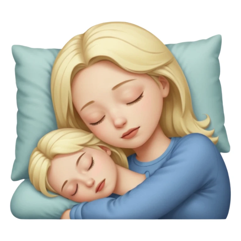 A blonde girl sleeping but make it look good sticker