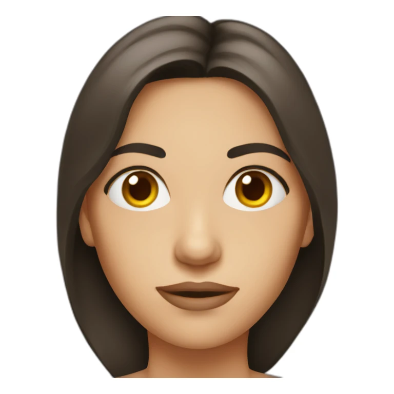 brunette woman cross-eyes sticker