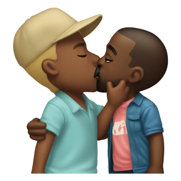 kanye west kissing tyler the creator sticker