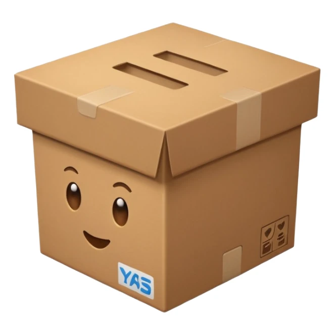 Can u make me an emoji of an box saying YAPPINGBOXRANTSS sticker