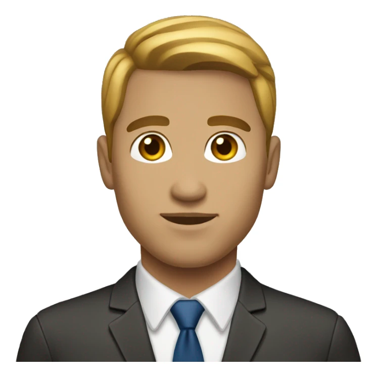 manager male light skin brown hair 30 yo sticker