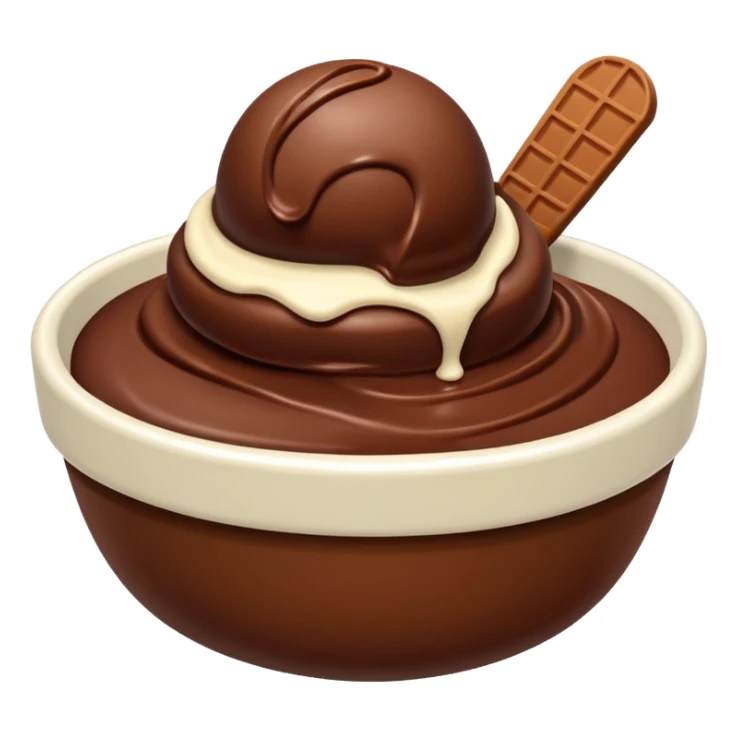 choclate icecream in bowl sticker