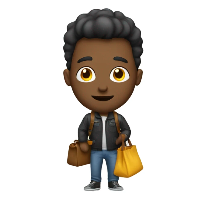 Guy with bag sticker