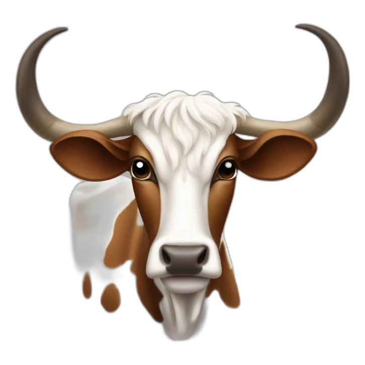 SPECKLED LONGHORN COW LONG LONG LONG HORNS sticker